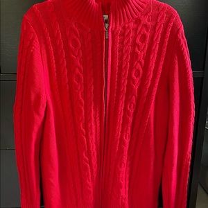 L. L. Bean zip front cardigan